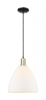 Bristol - 1 Light - 12 inch - Black Antique Brass - Cord hung - Mini Pendant (3442|716-1P-BAB-GBD-121)