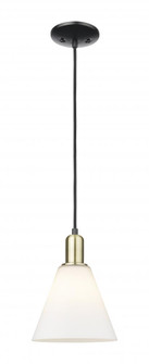 Berkshire Glass - 1 Light - 8 inch - Black Antique Brass - Cord hung - Mini Pendant (3442|716-1P-BAB-GBC-81)