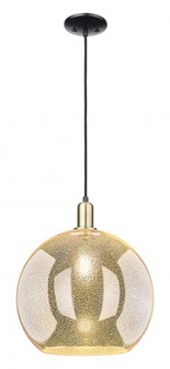 Athens - 1 Light - 14 inch - Black Antique Brass - Cord hung - Mini Pendant (3442|716-1P-BAB-G128-14)