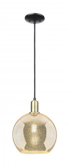 Athens - 1 Light - 10 inch - Black Antique Brass - Cord hung - Mini Pendant (3442|716-1P-BAB-G128-10)