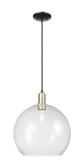 Athens - 1 Light - 14 inch - Black Antique Brass - Cord hung - Mini Pendant (3442|716-1P-BAB-G124-14)