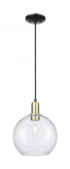 Athens - 1 Light - 10 inch - Black Antique Brass - Cord hung - Mini Pendant (3442|716-1P-BAB-G124-10)