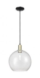 Athens - 1 Light - 12 inch - Black Antique Brass - Cord hung - Mini Pendant (3442|716-1P-BAB-G124-12)
