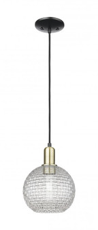 Athens - 1 Light - 8 inch - Black Antique Brass - Cord hung - Mini Pendant (3442|716-1P-BAB-G122C-8CL)