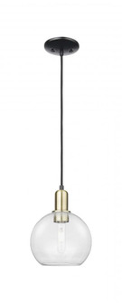 Athens - 1 Light - 8 inch - Black Antique Brass - Cord hung - Mini Pendant (3442|716-1P-BAB-G122-8)