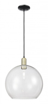 Athens - 1 Light - 14 inch - Black Antique Brass - Cord hung - Mini Pendant (3442|716-1P-BAB-G122-14)