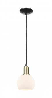 Athens - 1 Light - 6 inch - Black Antique Brass - Cord hung - Mini Pendant (3442|716-1P-BAB-G121-6)