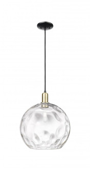 Athens Water Glass - 1 Light - 13 inch - Black Antique Brass - Cord hung - Mini Pendant (3442|716-1P-BAB-G1215-14)