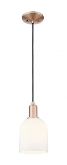Bella - 1 Light - 6 inch - Antique Copper - Cord hung - Mini Pendant (3442|716-1P-AC-G558-6GWH)