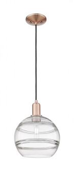 Rochester - 1 Light - 10 inch - Antique Copper - Cord hung - Mini Pendant (3442|716-1P-AC-G556-10CL)