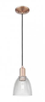 Castile - 1 Light - 6 inch - Antique Copper - Cord hung - Mini Pendant (3442|716-1P-AC-G382)