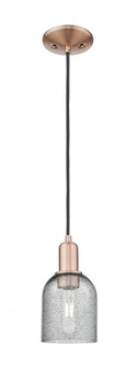 Caledonia - 1 Light - 5 inch - Antique Copper - Cord hung - Mini Pendant (3442|716-1P-AC-G257)