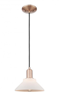 Orwell - 1 Light - 8 inch - Antique Copper - Cord hung - Mini Pendant (3442|716-1P-AC-G131)