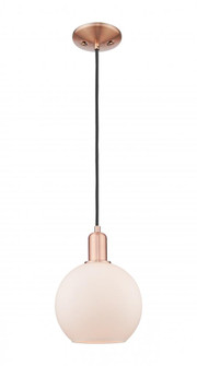 Athens - 1 Light - 8 inch - Antique Copper - Cord hung - Mini Pendant (3442|716-1P-AC-G121-8)