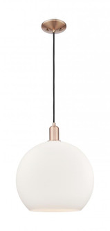 Athens - 1 Light - 14 inch - Antique Copper - Cord hung - Mini Pendant (3442|716-1P-AC-G121-14)