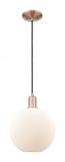 Athens - 1 Light - 10 inch - Antique Copper - Cord hung - Mini Pendant (3442|716-1P-AC-G121-10)