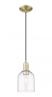Bella - 1 Light - 6 inch - Antique Brass - Cord hung - Mini Pendant (3442|716-1P-AB-G558-6CL)