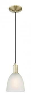 Castile - 1 Light - 6 inch - Antique Brass - Cord hung - Mini Pendant (3442|716-1P-AB-G381)