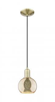 Athens - 1 Light - 6 inch - Antique Brass - Cord hung - Mini Pendant (3442|716-1P-AB-G128-6)