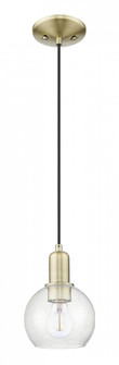 Athens - 1 Light - 6 inch - Antique Brass - Cord hung - Mini Pendant (3442|716-1P-AB-G124-6)