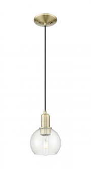 Athens - 1 Light - 6 inch - Antique Brass - Cord hung - Mini Pendant (3442|716-1P-AB-G122-6)