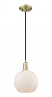 Athens - 1 Light - 8 inch - Antique Brass - Cord hung - Mini Pendant (3442|716-1P-AB-G121-8)