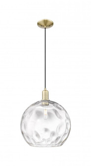Athens Water Glass - 1 Light - 13 inch - Antique Brass - Cord hung - Mini Pendant (3442|716-1P-AB-G1215-14)