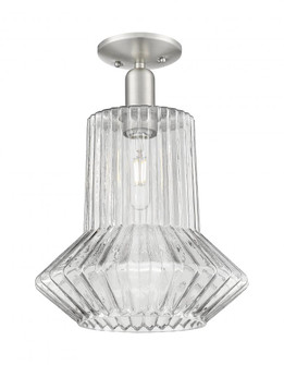 Springwater - 1 Light - 12 inch - Brushed Satin Nickel - Semi-Flush Mount (3442|716-1C-SN-G212)