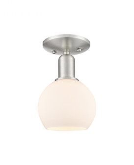 Athens - 1 Light - 6 inch - Brushed Satin Nickel - Semi-Flush Mount (3442|716-1C-SN-G121-6)