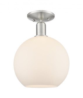 Athens - 1 Light - 10 inch - Brushed Satin Nickel - Semi-Flush Mount (3442|716-1C-SN-G121-10)