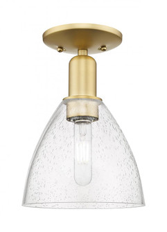 Bristol - 1 Light - 8 inch - Satin Gold - Semi-Flush Mount (3442|716-1C-SG-GBD-754)
