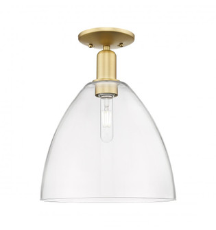 Bristol - 1 Light - 12 inch - Satin Gold - Semi-Flush Mount (3442|716-1C-SG-GBD-122)