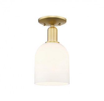 Bella - 1 Light - 6 inch - Satin Gold - Semi-Flush Mount (3442|716-1C-SG-G558-6GWH)