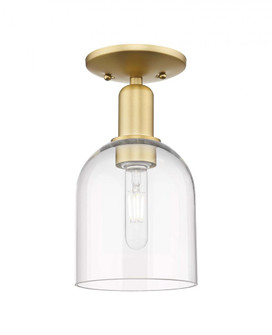 Bella - 1 Light - 6 inch - Satin Gold - Semi-Flush Mount (3442|716-1C-SG-G558-6CL)