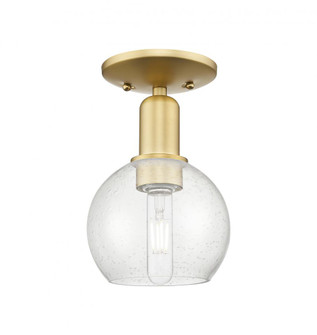 Athens - 1 Light - 6 inch - Satin Gold - Semi-Flush Mount (3442|716-1C-SG-G124-6)