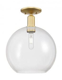 Athens - 1 Light - 12 inch - Satin Gold - Semi-Flush Mount (3442|716-1C-SG-G122-12)