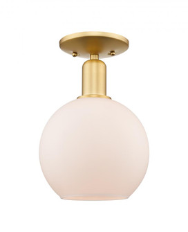 Athens - 1 Light - 8 inch - Satin Gold - Semi-Flush Mount (3442|716-1C-SG-G121-8)