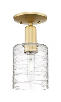 Cobbleskill - 1 Light - 5 inch - Satin Gold - Semi-Flush Mount (3442|716-1C-SG-G1113)