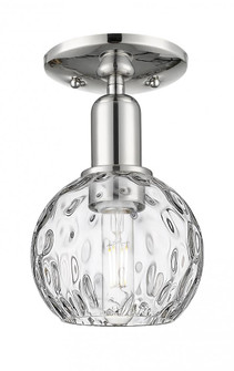 Athens Water Glass - 1 Light - 6 inch - Polished Nickel - Semi-Flush Mount (3442|716-1C-PN-G1215-6)