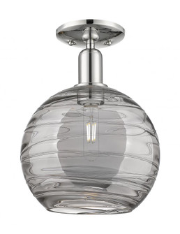 Athens Deco Swirl - 1 Light - 10 inch - Polished Nickel - Semi-Flush Mount (3442|716-1C-PN-G1213-10SM)