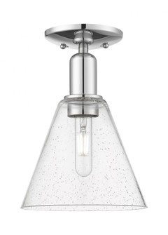 Berkshire Glass - 1 Light - 8 inch - Polished Chrome - Semi-Flush Mount (3442|716-1C-PC-GBC-84)