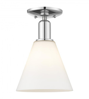 Berkshire Glass - 1 Light - 8 inch - Polished Chrome - Semi-Flush Mount (3442|716-1C-PC-GBC-81)