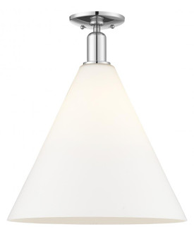 Berkshire Glass - 1 Light - 16 inch - Polished Chrome - Semi-Flush Mount (3442|716-1C-PC-GBC-161)