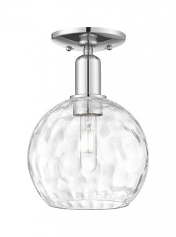 Athens Water Glass - 1 Light - 8 inch - Polished Chrome - Semi-Flush Mount (3442|716-1C-PC-G1215-8)