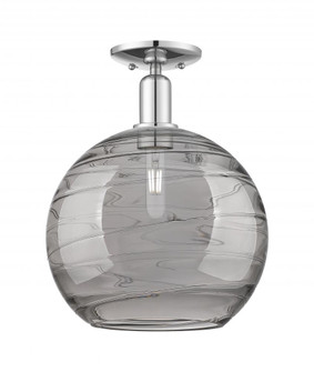 Athens Deco Swirl - 1 Light - 12 inch - Polished Chrome - Semi-Flush Mount (3442|716-1C-PC-G1213-12SM)