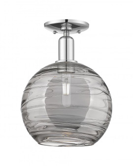 Athens Deco Swirl - 1 Light - 10 inch - Polished Chrome - Semi-Flush Mount (3442|716-1C-PC-G1213-10SM)