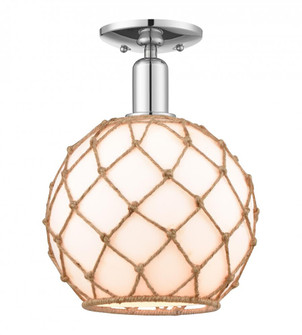 Farmhouse Rope - 1 Light - 10 inch - Polished Chrome - Semi-Flush Mount (3442|716-1C-PC-G121-10RB)