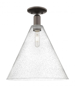 Berkshire Glass - 1 Light - 16 inch - Oil Rubbed Bronze - Semi-Flush Mount (3442|716-1C-OB-GBC-164)