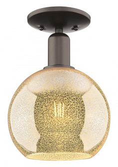 Athens - 1 Light - 8 inch - Oil Rubbed Bronze - Semi-Flush Mount (3442|716-1C-OB-G128-8)