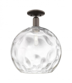 Athens Water Glass - 1 Light - 13 inch - Oil Rubbed Bronze - Semi-Flush Mount (3442|716-1C-OB-G1215-14)